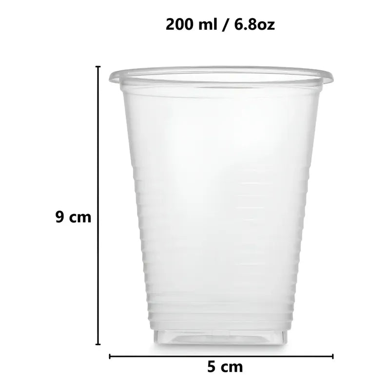 Set 300 Vasos Plasticos Desechables Vaso Plastico Vaso 200ml Color Transparente Vasos De Plástico Transparente Jugo Café Helado Y Bebidas Frías Vaso Pequeño De Plástico Eventos Pasteleriuscl