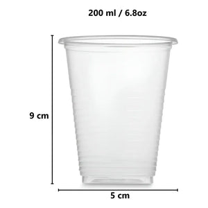 Set 300 Vasos Plasticos Desechables Vaso Plastico Vaso 200ml Color Transparente Vasos De Plástico Transparente Jugo Café Helado Y Bebidas Frías Vaso Pequeño De Plástico Eventos Pasteleriuscl