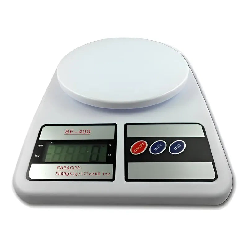Balanza Pesa Digital Para Alimentos Cocina Chef Comercio Capacidad Máxima 10 Kg Color Blanco