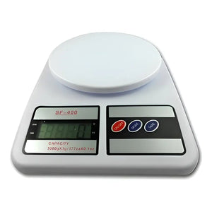 Balanza Pesa Digital Para Alimentos Cocina Chef Comercio Capacidad Máxima 10 Kg Color Blanco