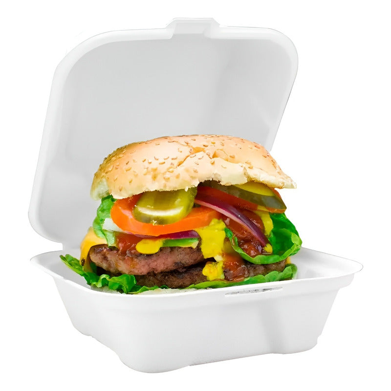 Pack X25 Envases De Plumavit Para Comida Envase Hamburguesa