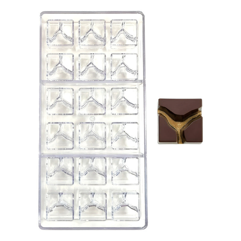 Moldes Para Chocolate Policarbonato Moldes Para Bombones 18c Transparente/ Molde Policarbonato Cuadrado