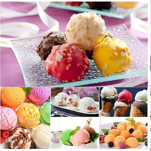 Pack X3 Cucharas Helado Cuchara Helado Cuchara De Helado 6cm Cuchara Profesional Para Helados Con Liberación De Gatillo... Plateado
