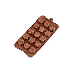 X2 Moldes De Chocolate Moldes Chocolate Silicona 5 Flores N1 Marrón 607