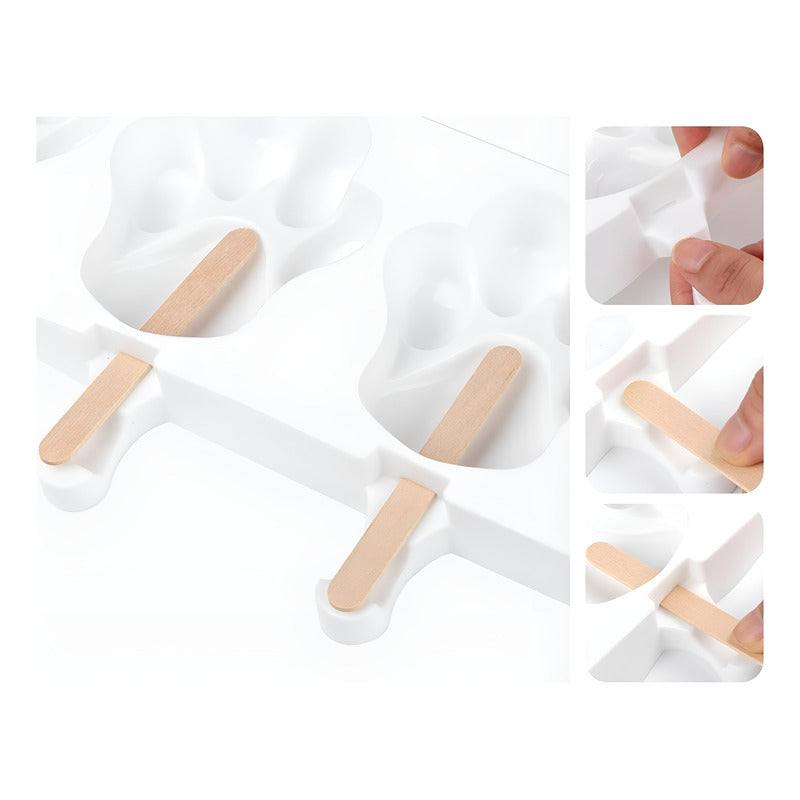 Moldes De Chocolate Moldes Chocolate Silicona Patitas Patas Blanco / Molde Helado Patitas 3cav