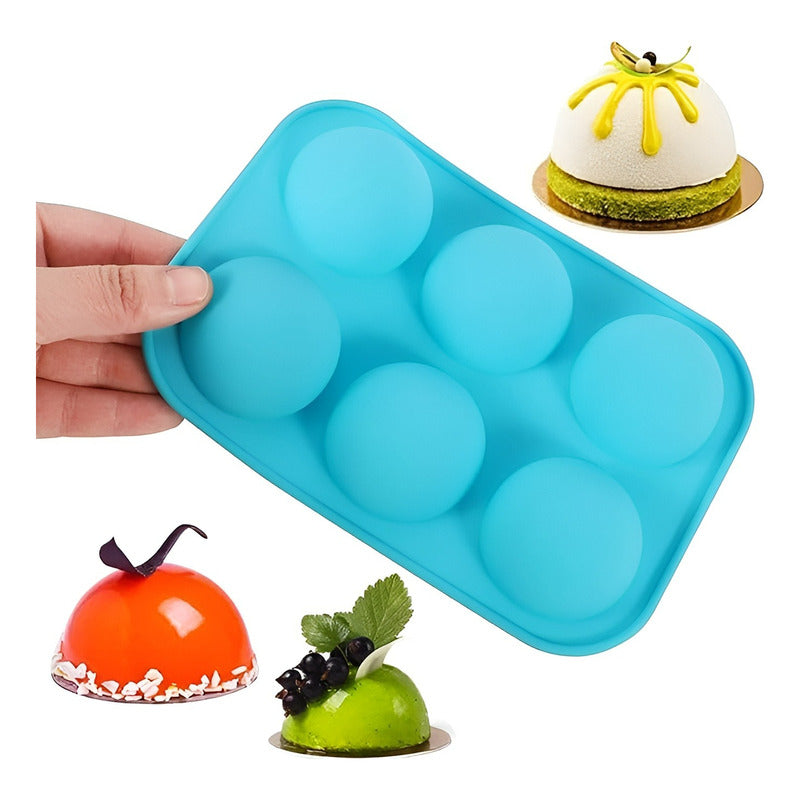 Molde De Silicona Media Esfera Molde Silicona Media Esfera  Multicor