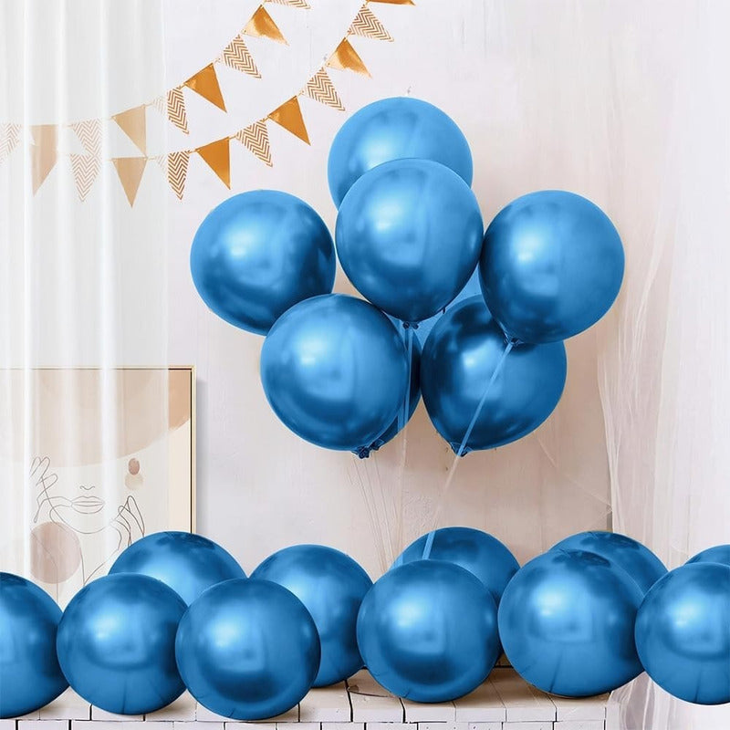 25 Set De Cumpleaños Globos Cromados Globos Cumpleaños 25cm