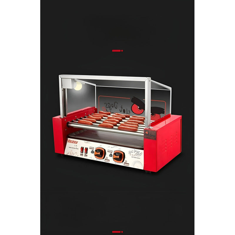 Rostizador Vienesas Parrilla Hot Dog Calentador Pan 7 Roller Hot Dog 7 Roller