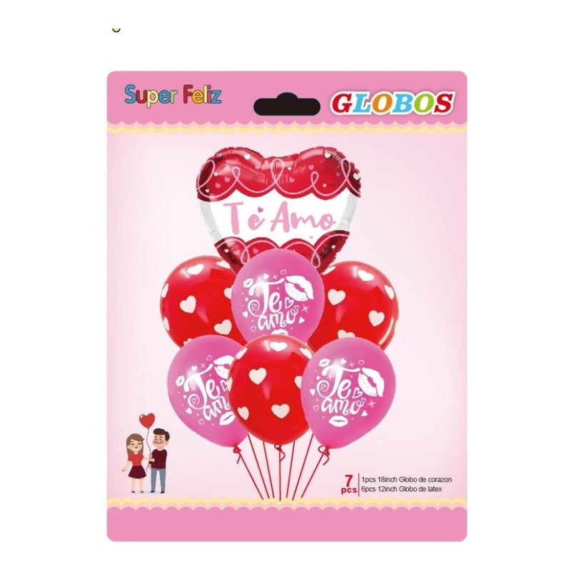 7 Globo Metalico Globo Te Amo Globos De Corazon Globo Amor