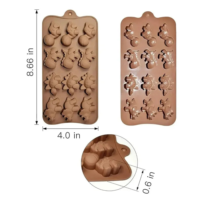2 Moldes De Chocolate De Dinosaurio Moldes De Chocolate Moldes Chocolate Silicona Molde De Silicona Molde De Chocolate... Marrón