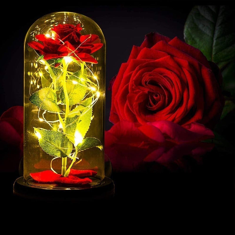 2 Rosas Eternas Rosa Eterna Rosa Preservada Led San Valentin