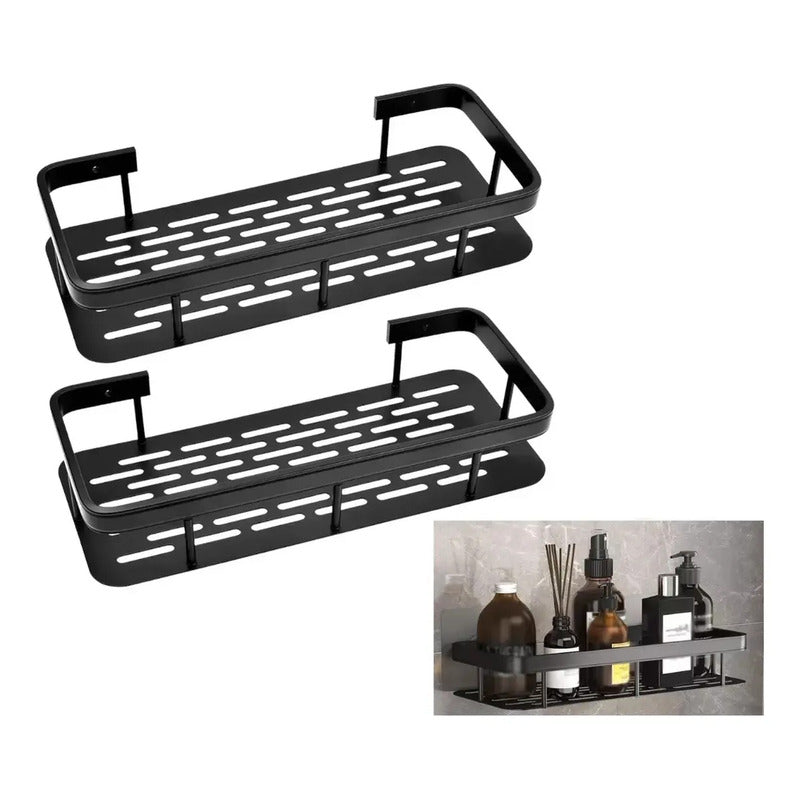 X2 Organizador Ducha Organizador De Ducha Repisa Para Ducha Repisas De Baños Multiuso Organizador De Ducha Organizador De Baño Repisas De Ducha Organizadores De Esquina Adhesivos Pasteleriuscl Negro