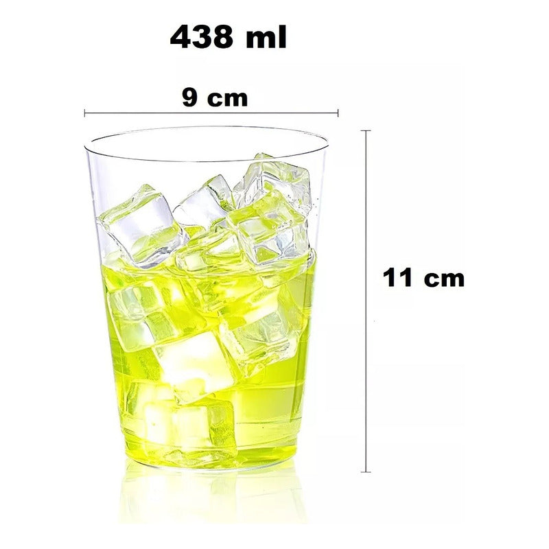 X25 Set Vasos Desechables Vaso Plastico Vaso Acrilicos 438ml Gris