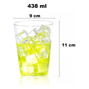 X25 Set Vasos Desechables Vaso Plastico Vaso Acrilicos 438ml Transparente