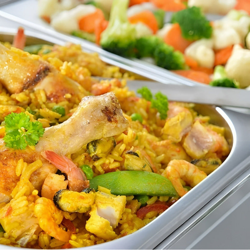 Chafer Bufetera Baño Maria Electrico Chafing Buffet Vapor 6l Chafer 1 Deposito