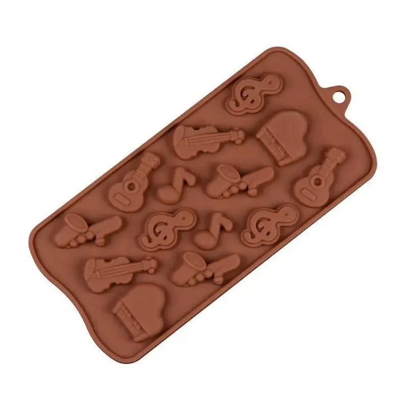 Pack X2 Moldes De Chocolate Moldes De Silicona Instrumentos Bordó