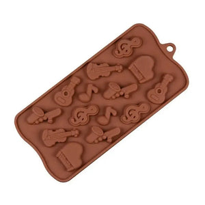 Pack X2 Moldes De Chocolate Moldes De Silicona Instrumentos Bordó