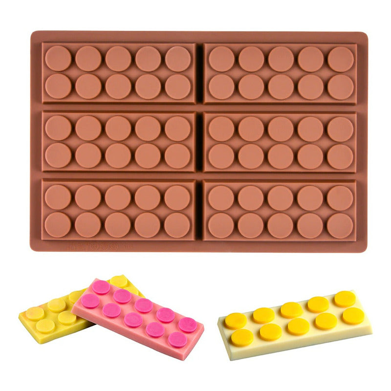 Moldes De Chocolate Moldes Bloque Chocolate Silicona Apilabl Marrón