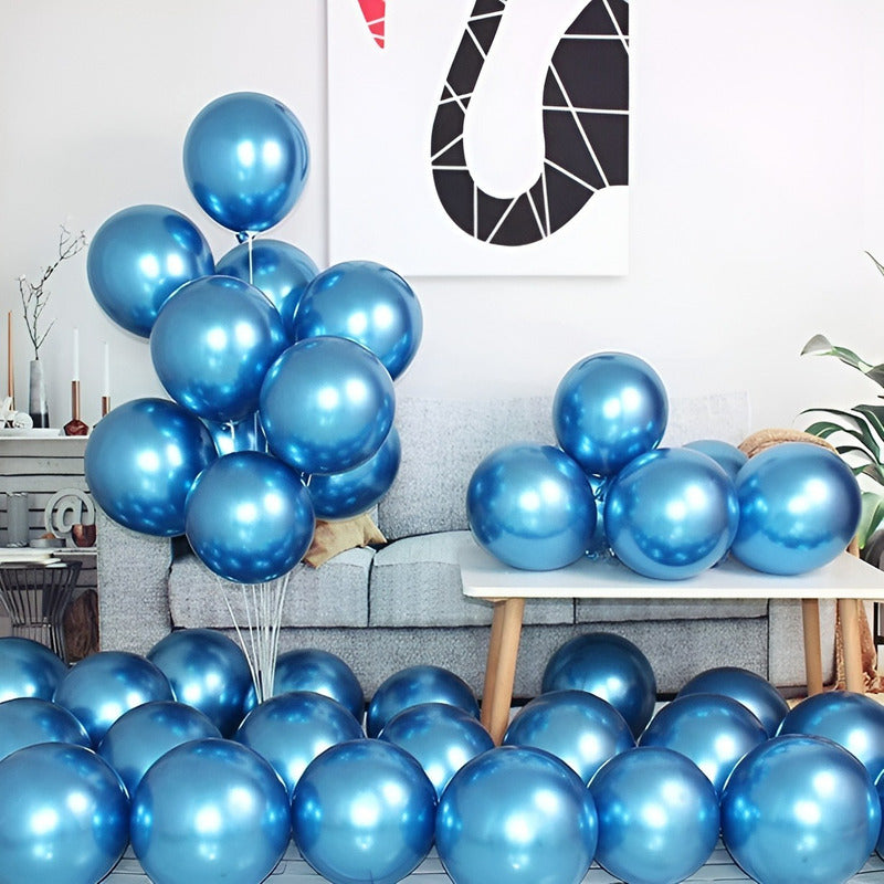 50 Globos Feliz Cumpleaños Decoracion Globos Set De Globos Azul Claro Globos De Cumpleaños