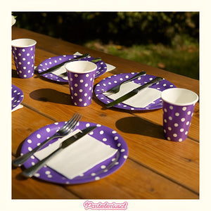 10 Platos Desechables Platos De Papel Platos Cumpleaños 18cm Violeta