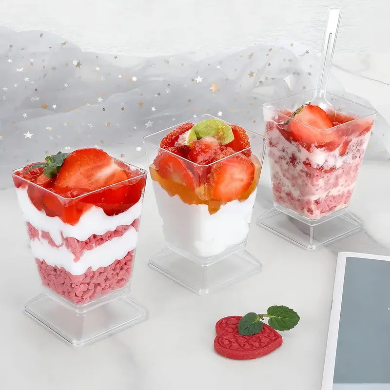 20 Vasos Para Postres Set De Vasos Shot Postres C/tapa 220ml Vasos Acrilico Vaso Para Fiesta Vaso Para Shot De Postres Vaso Postres Vasos Con Tapa Para Postre Vaso Shot Postre Decoracion Pasteleriuscl