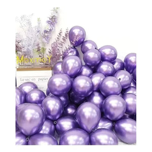 25 Set De Cumpleaños Globos Cumpleaños Globo Metalizado 0016 Color Violeta 0016
