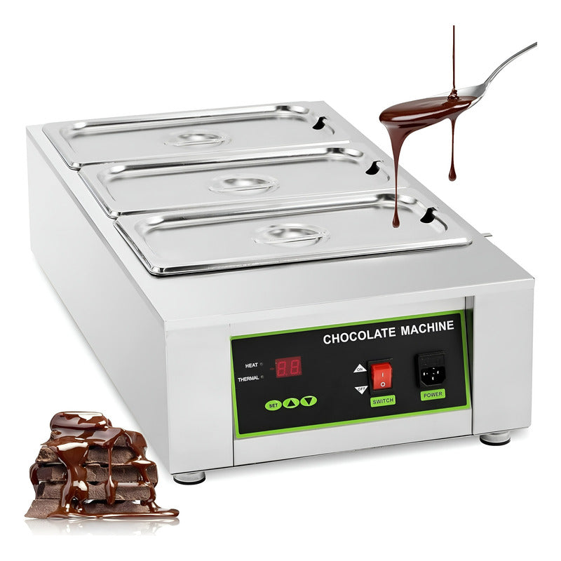 Olla Para Fundir Maquina Derretir Chocolate Olla Fondue 3cav Plateado