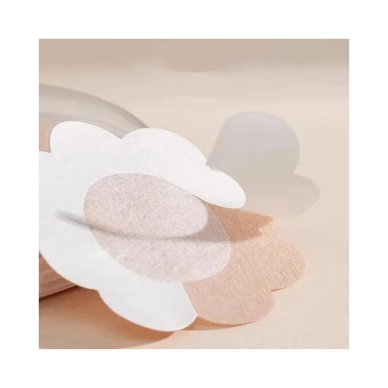 Pack X20 Cubre Pezón Pezoneras Parches Pezoneras Adhesivas Beige Flor Unica
