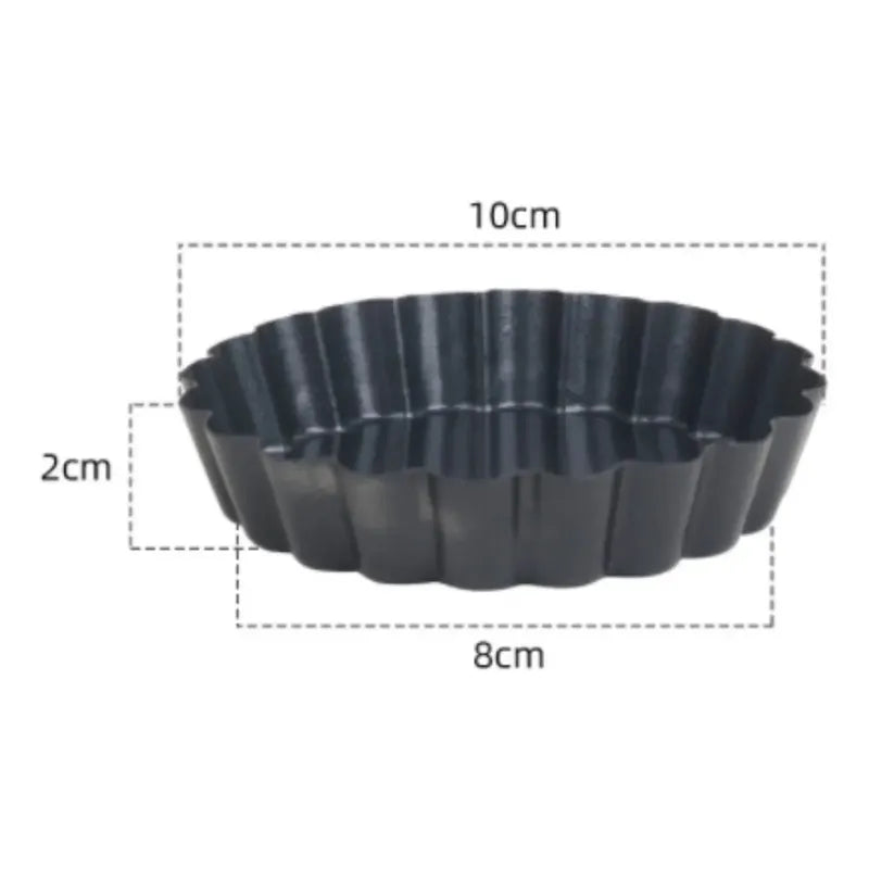 Pack 12 Moldes Tartaleta Desmontable Tarta Individual 10,5cm Color Gris