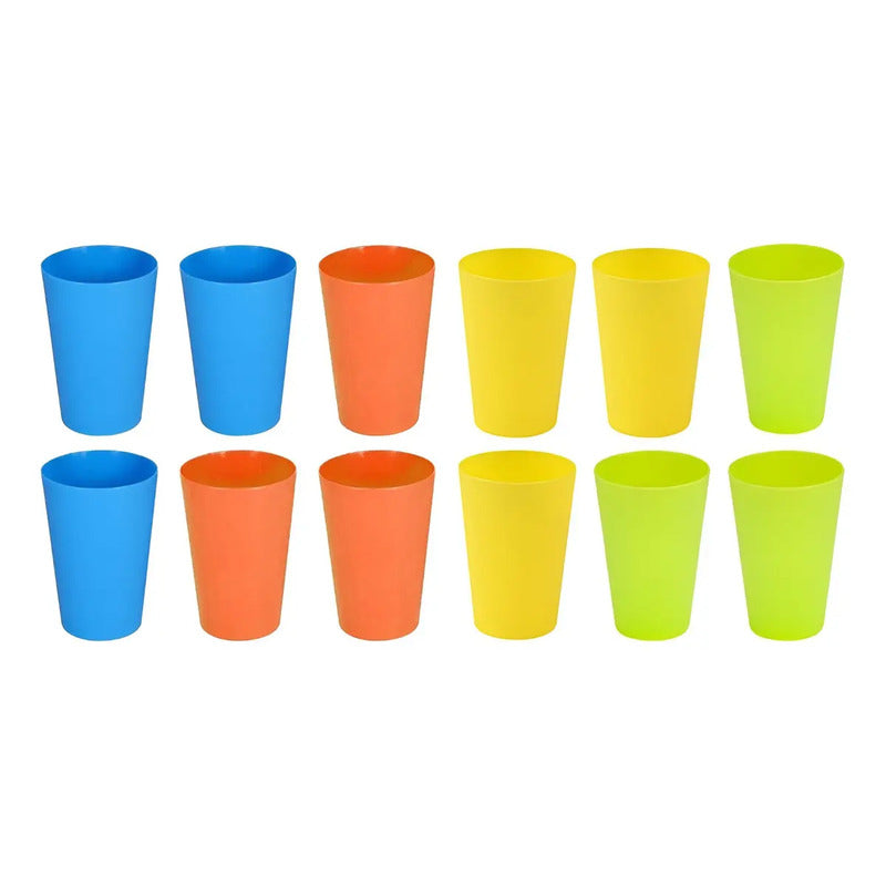 X12 Set De Vasos Vasos Plastico Vasos Reutilizables De Fiesta Vasos De Fiesta Vasos Plasticos Vaso Vasos De Plastico Pasteleriuscl Multicolor