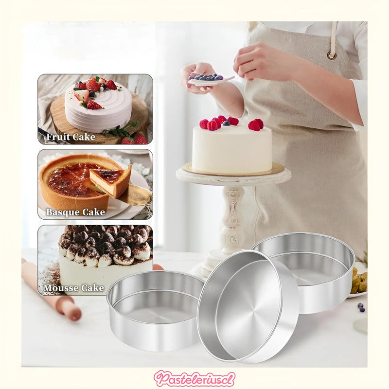Molde Torta Molde Queque Molde Aluminio Moldes Torta 24x10cm Gris Claro
