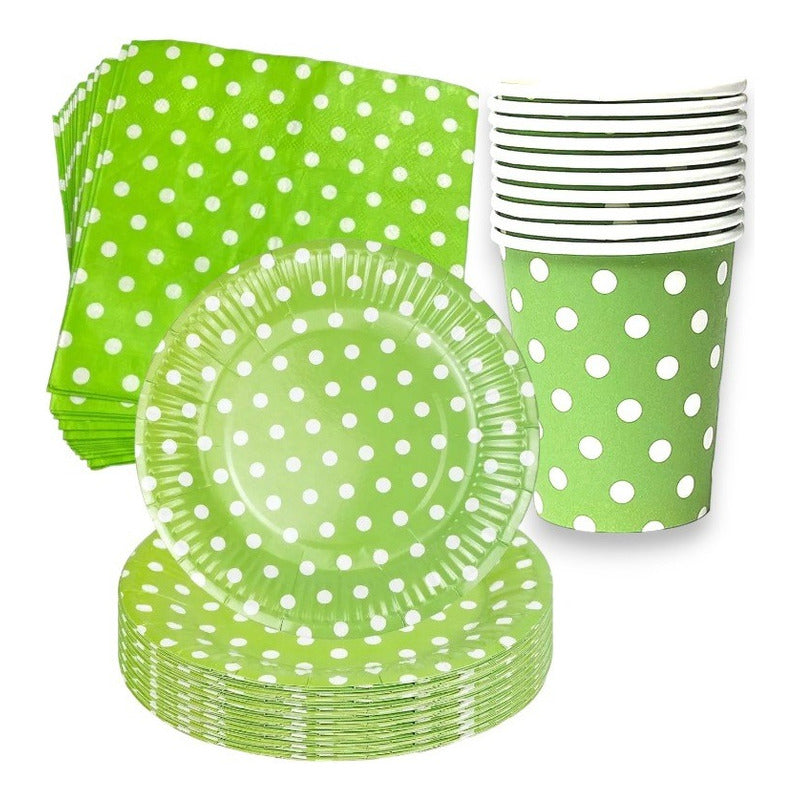Vajilla Desechable Vasos Descartables Servilleta Platos 23cm