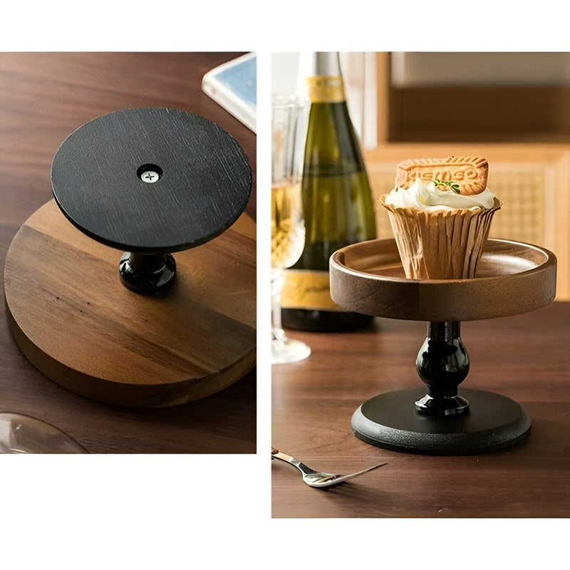 Porta Cupcake Base De Torta Base Para Cupcakes Soporte 18cm Negro