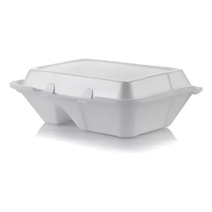 100 Bandeja Plumavit Bandejas Para Servir C/ Division 22cm