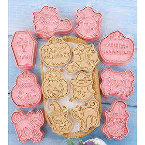 Pack X8 Molde Galleta Cortadores De Galletas De Halloween