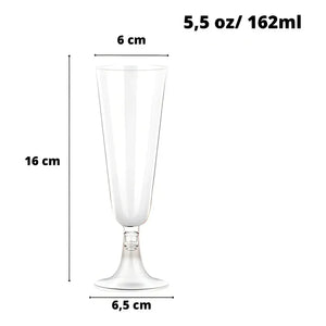 60 Copas De Champagne Copa Acrilico Copa Plastico Copa De Plastico Copas Champagne Copas Champaña Copa De Acrilico Copa De Plastico Copa Flauta Copa Tipo Flauta 5oz/162ml Pasteleriuscl Transparente
