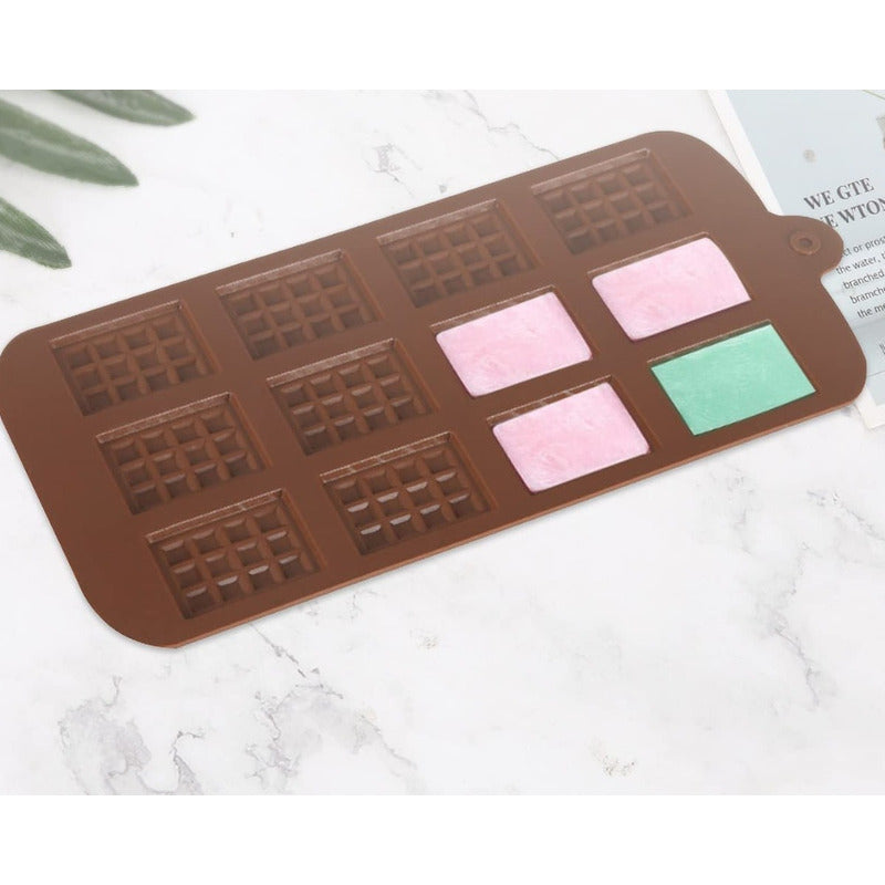 2 Moldes De Chocolate Molde Barra Chocolate Silicona Barrita Marrón Claro