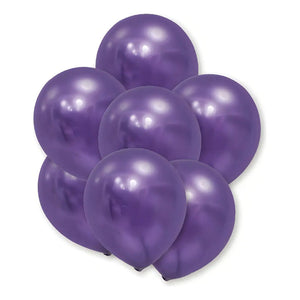 25 Set De Cumpleaños Globos Cumpleaños Globo Metalizado 0016 Color Violeta 0016