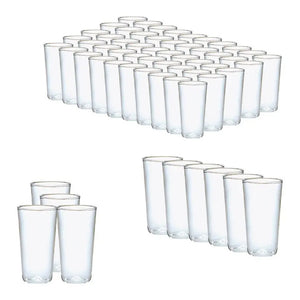 80 Set Vasos Desechables Vaso Plastico Vasos Acrilicos 300ml Transparente