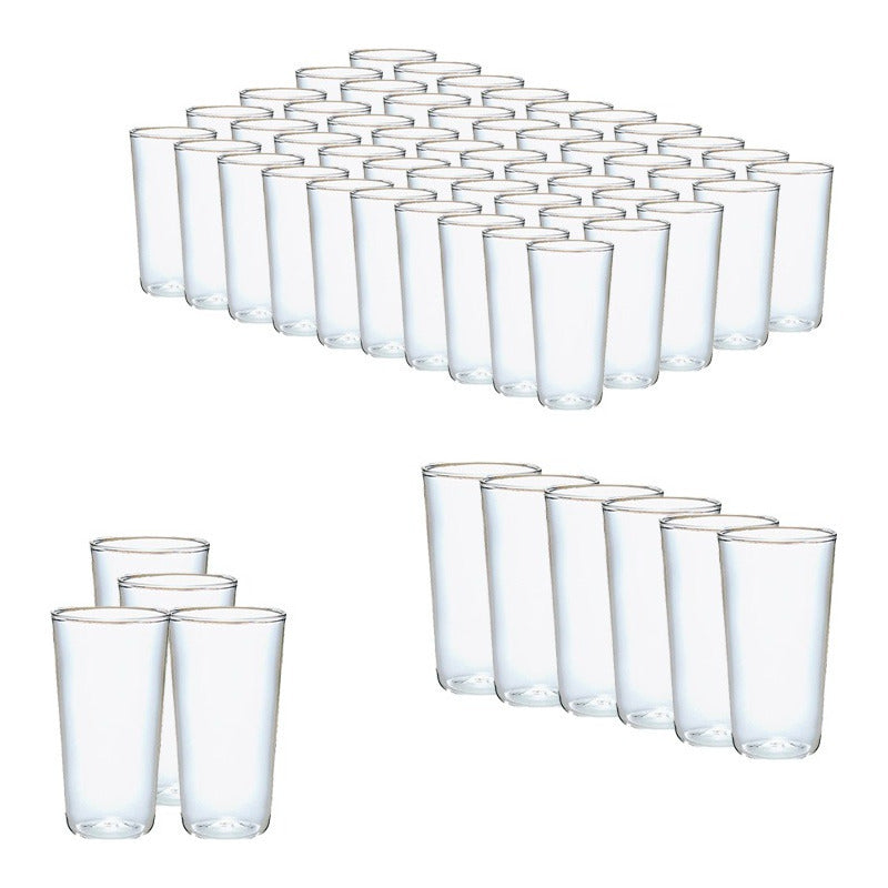 80 Set Vasos Desechables Vaso Plastico Vasos Acrilicos 300ml Transparente