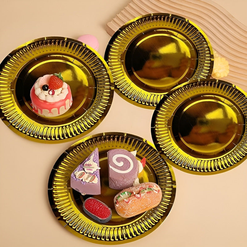 Pack X10 Platos Descartables Platos Desechables Plato 23cm