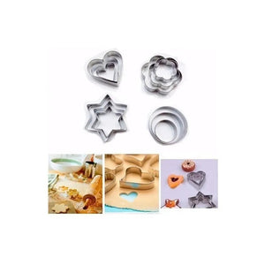 Molde De Galletas Século Acero Inoxidable Flor Corazón Círculo Estrella