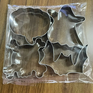 Pack X4 Moldes Galletas Halloween Cortador De Galletas