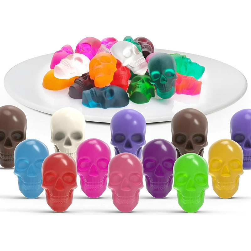 Moldes Silicona Halloween Moldes Reposteria Calavera 40cav Multicolor