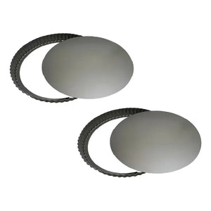 Pack X2 Molde Desmontable Moldes Para Tartaleta 30 Cm Utensilios Para Hacer Tartaletas Molde Para Tartas Para Hornear Resistentes Para Tartaletas Pasteles De Mousse Moldes De Kuchen Pasteleriuscl Gris
