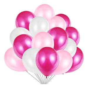 Pasteleriacl Pack 25 Set De Cumpleaños Globos Cumpleaños Globo Metalizado Color Fucsia 103584