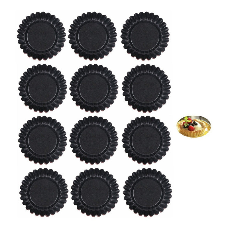Pack 12 Moldes De Tartaleta Molde Tarta Individual Fija 10,5