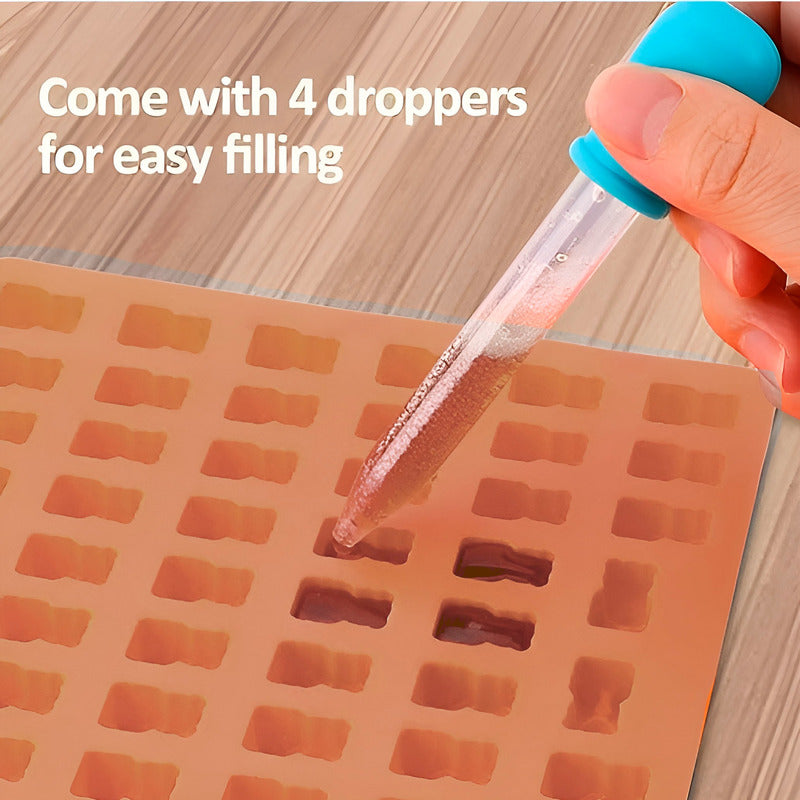 Pack X2 Molde De Silicona Ositos Moldes Silicona 50 Osito