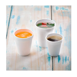 Set 25 Vasos Termicos Vasos Desechables Vaso Descartable Vasos De Plumavit Vaso Cafe Vaso Plumavit Vaso De Cafe Vaso Para Te Vaso De Te Vaso De 8oz Vaso 240ml Pasteleriuscl Blanco