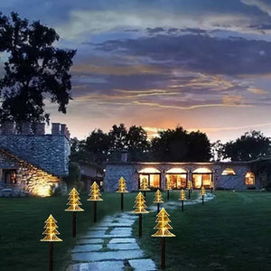 5 Luces Navideñas Luces Navideñas Solares Arboles Navidad Amarillo